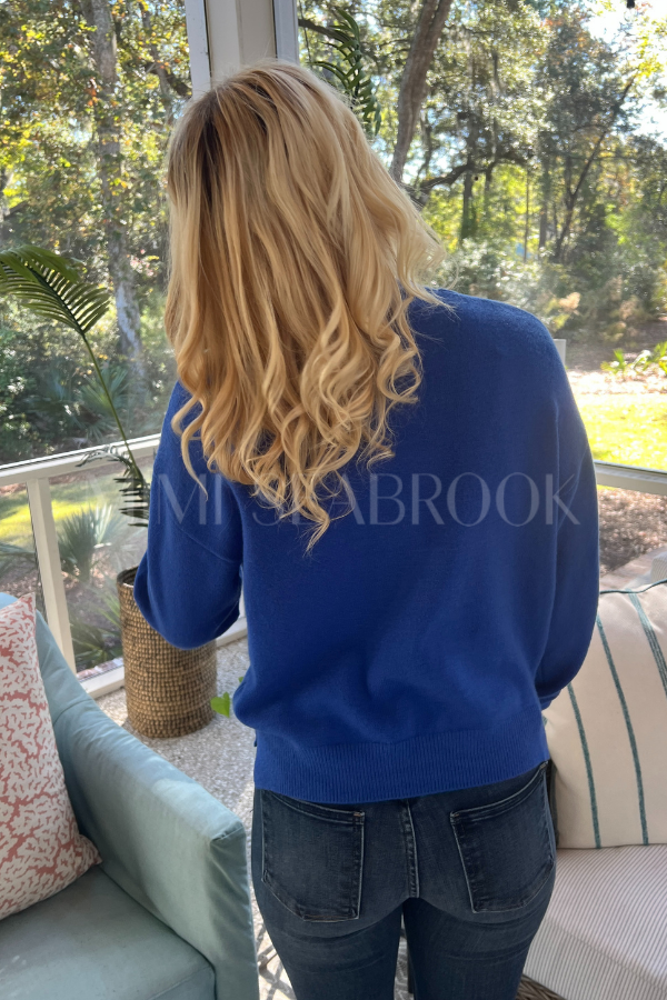 Abbott sweater, cobalt