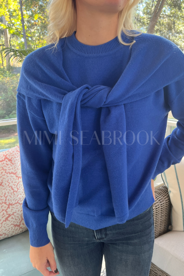 Abbott sweater, cobalt