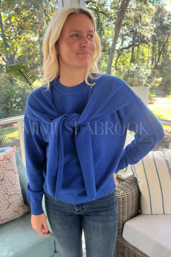 Abbott sweater, cobalt