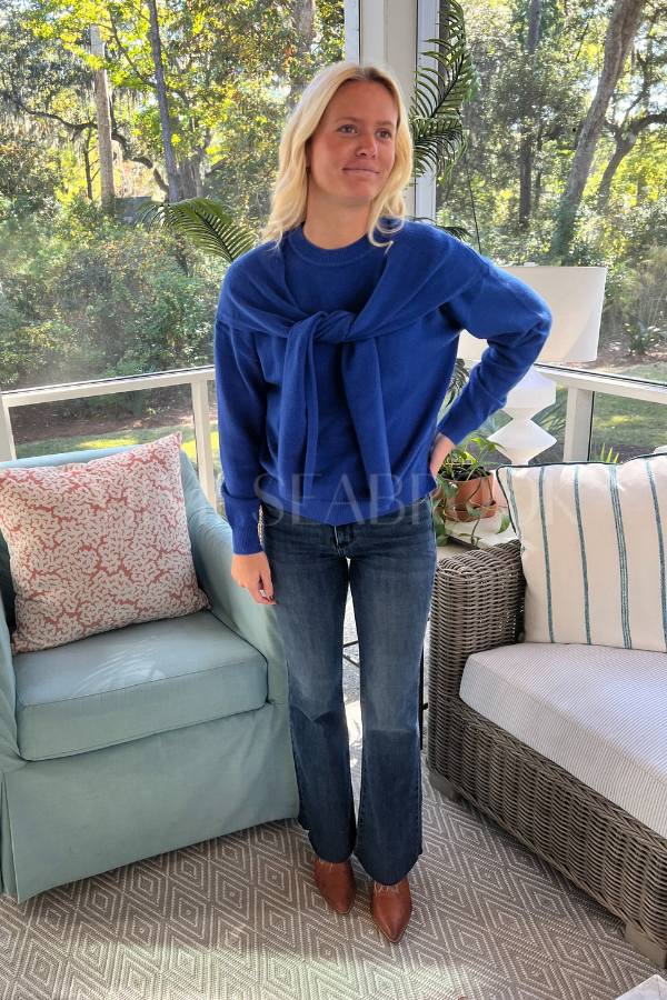 Abbott sweater, cobalt