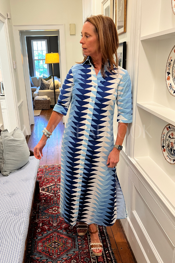 Abington dress, blue ocean