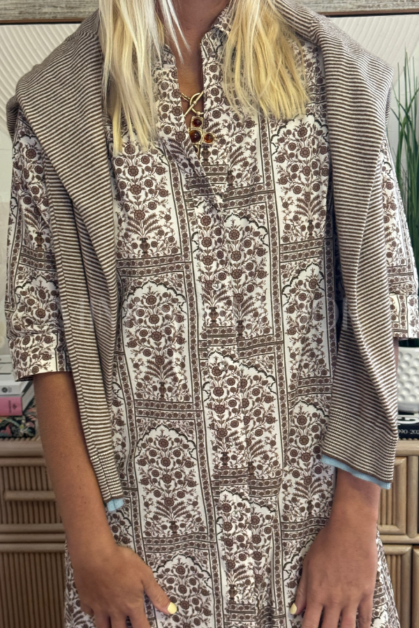 Abington dress, brown