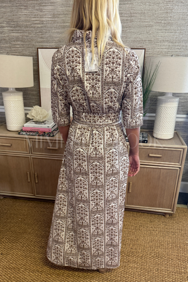 Abington dress, brown
