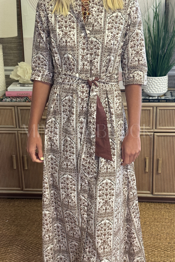 Abington dress, brown