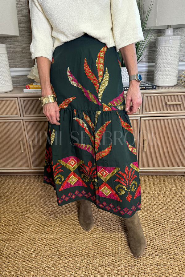 Ada Skirt, Forest Print