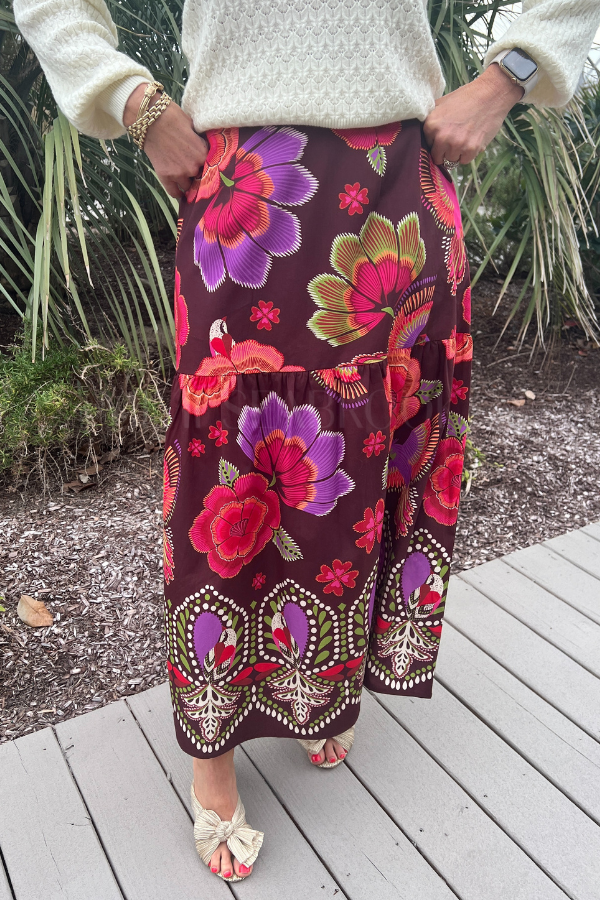 Ada skirt, majestic wings print