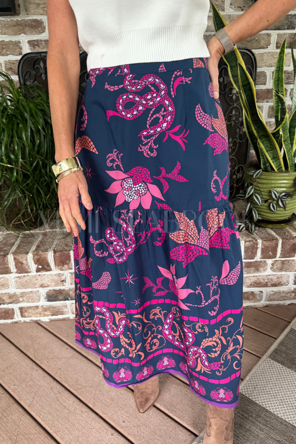 Ada skirt, midnight mosaic