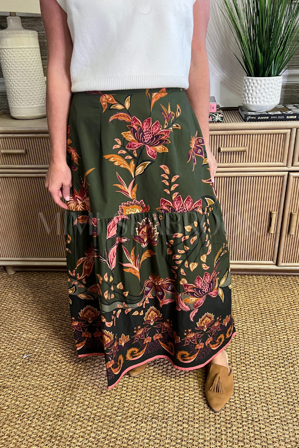 Ada skirt, olive trails