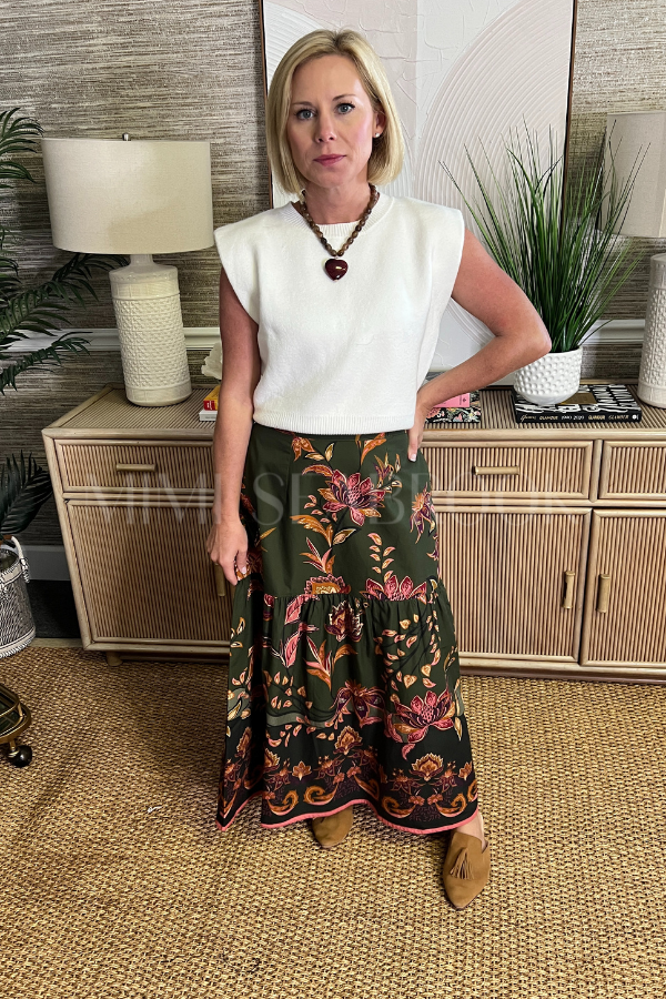 Ada skirt, olive trails