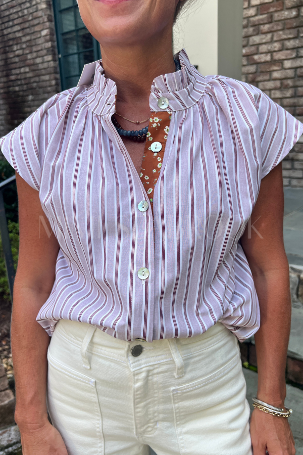 Aimee top, brown/mauve