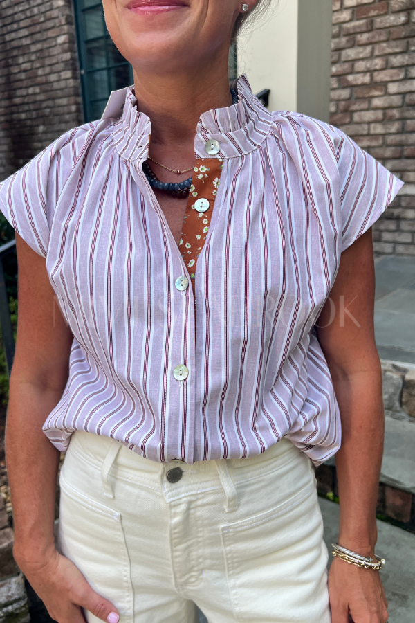 Aimee top, brown/mauve