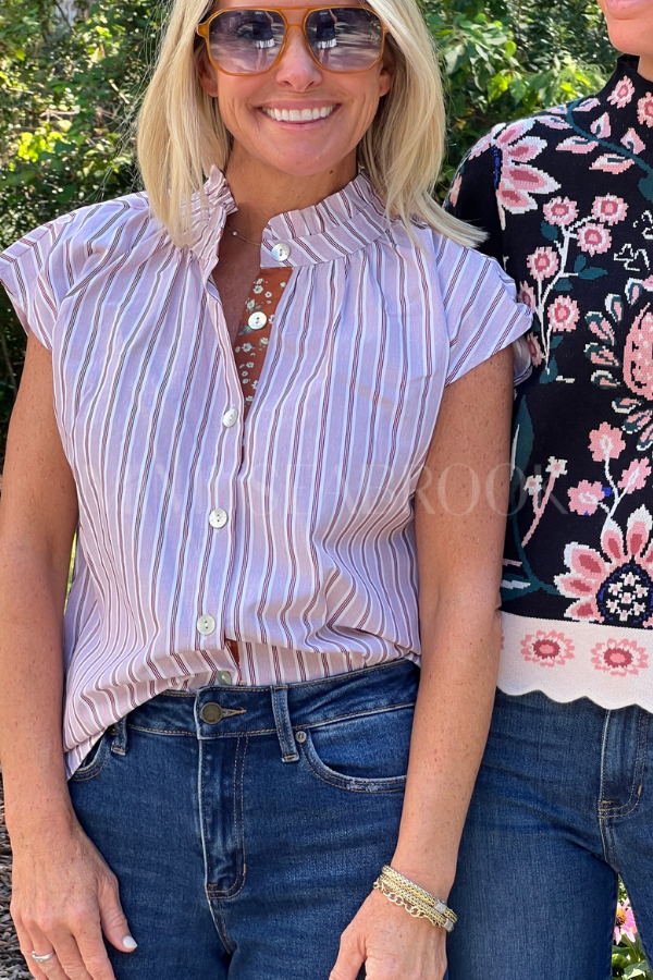 Aimee top, brown/mauve