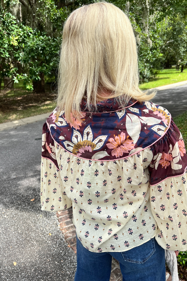 Ainika Chill Burgundy Blouse by Farm Rio
