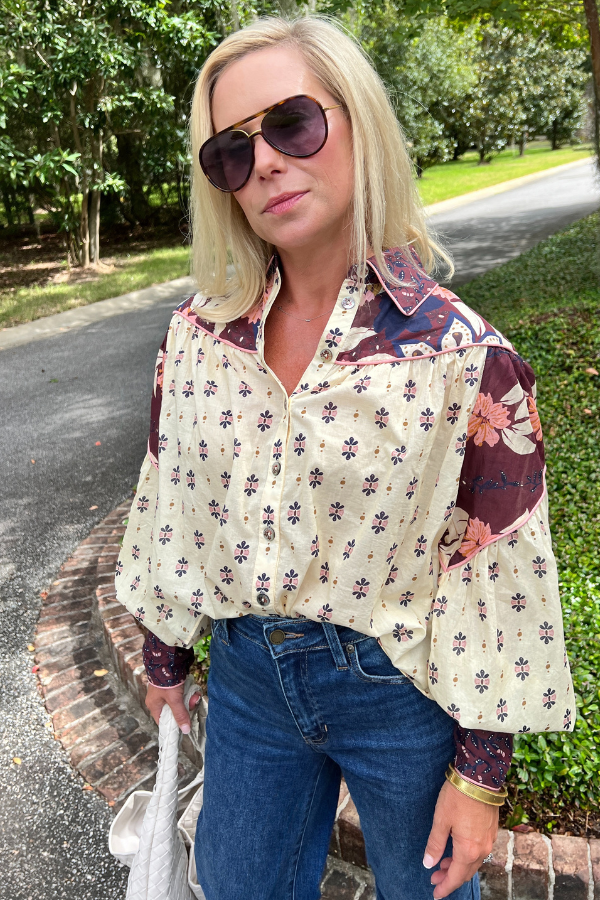 Ainika Chill Burgundy Blouse by Farm Rio