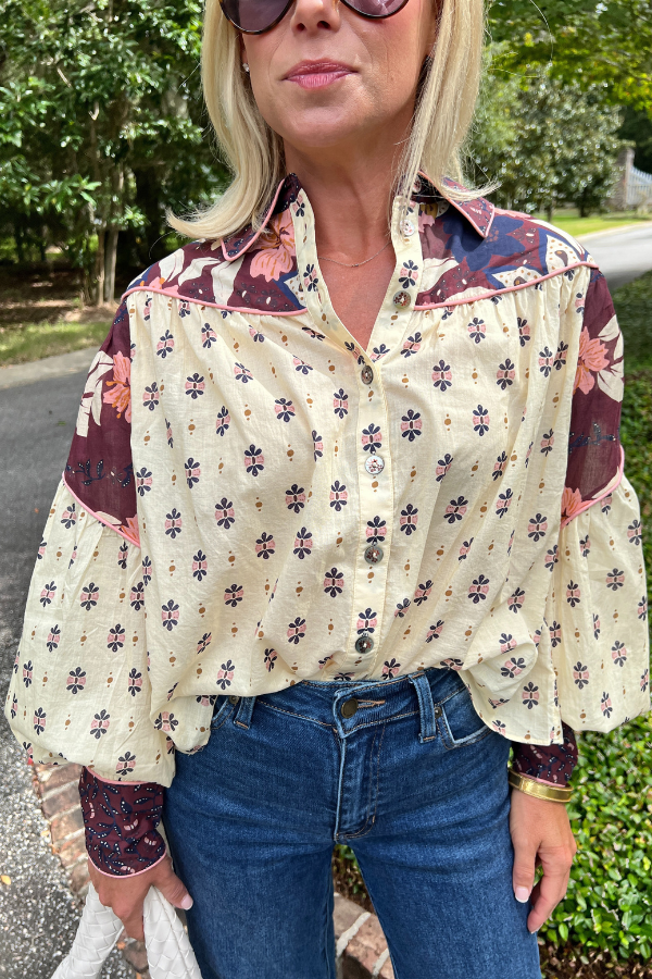 Ainika Chill Burgundy Blouse by Farm Rio
