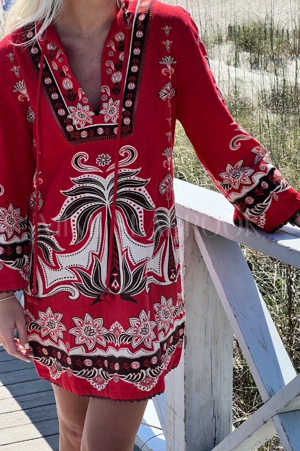 Ainika Garden Red Mini Dress by Farm Rio – Mimi Seabrook
