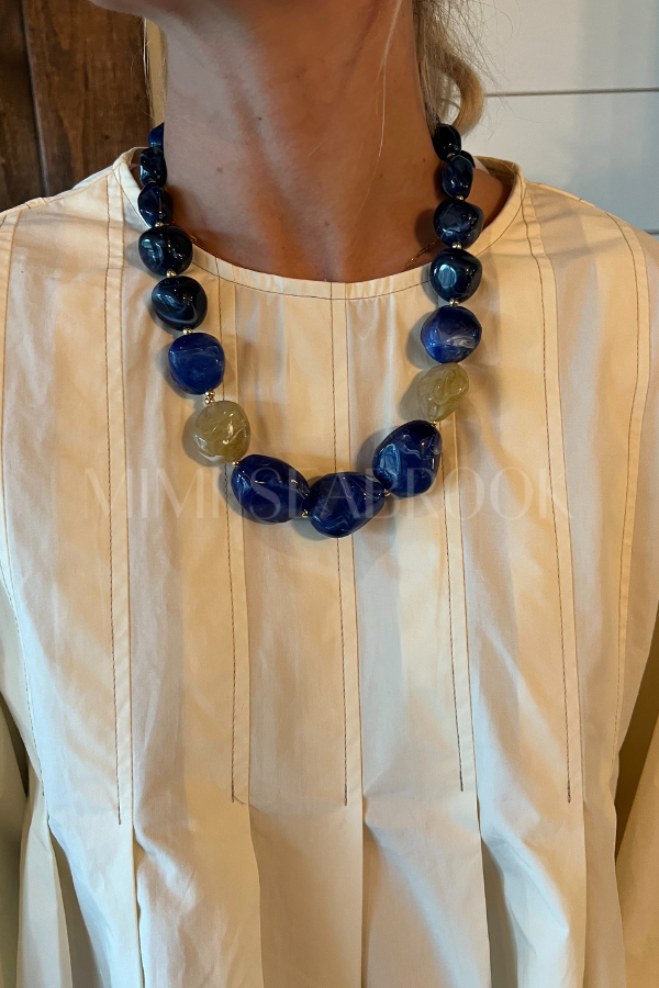 Alba necklace, blue