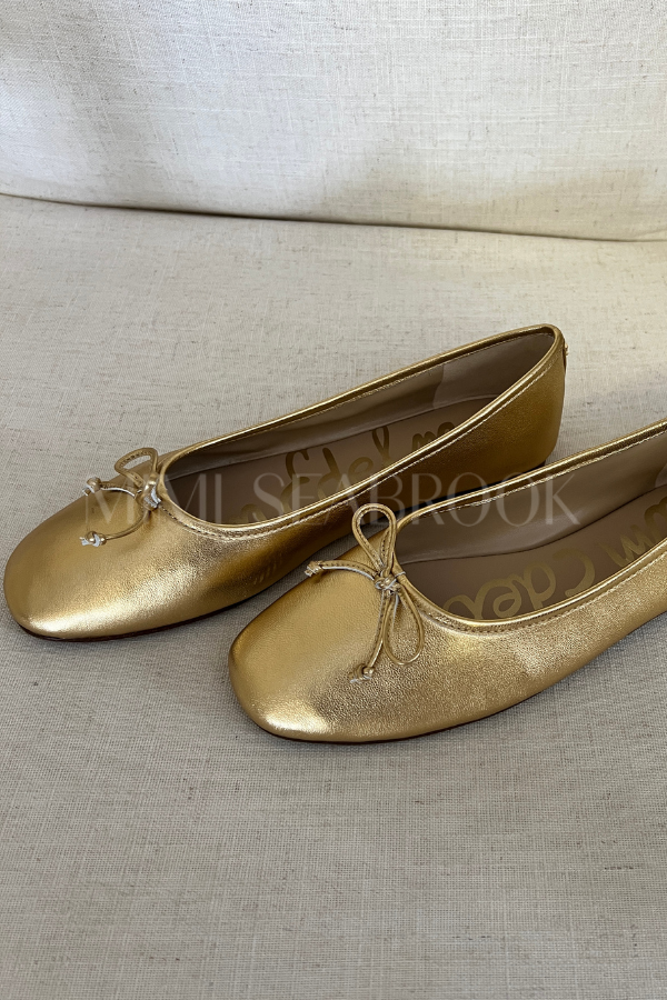 Alie flats, amber gold by Sam Edelman