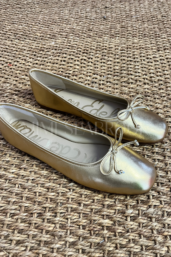 Alie flats, amber gold by Sam Edelman