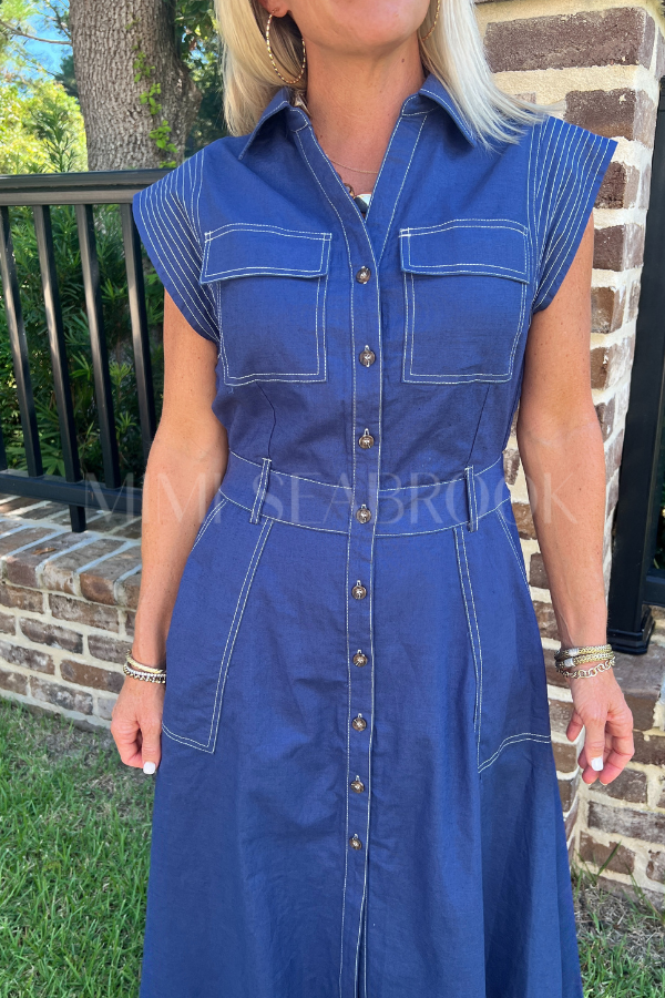 Aliya dress, navy