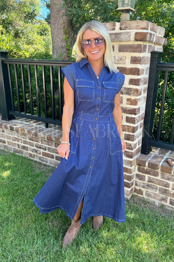 Aliya dress, navy