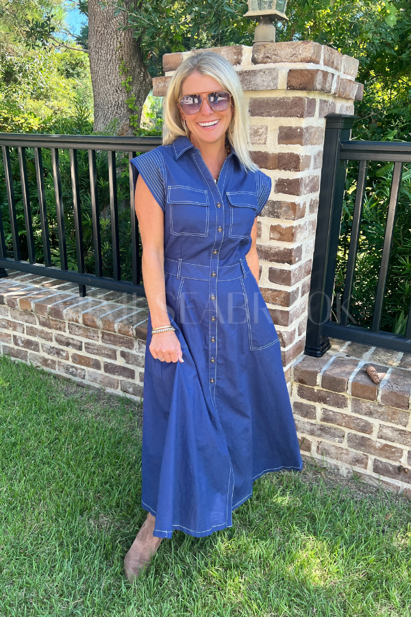 Aliya dress, navy