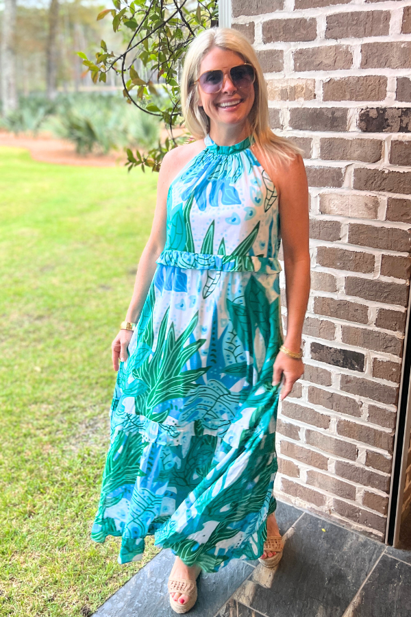 Alys Beach Dress by King + Pitt, Sea Garden print