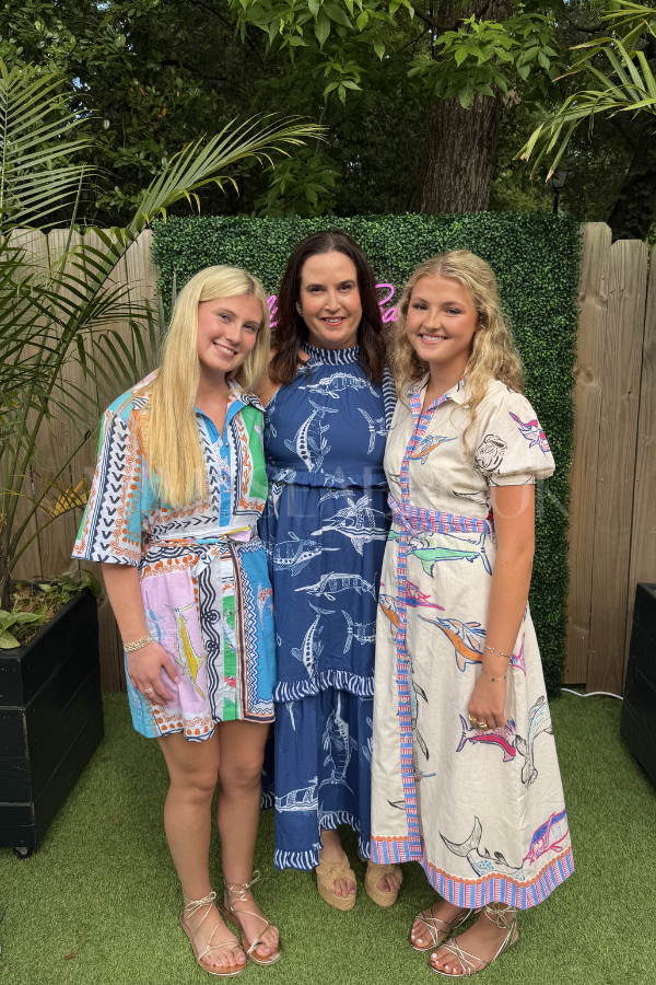 Alys Beach Dress by King + Pitt, blue billfish print (pre-order)
