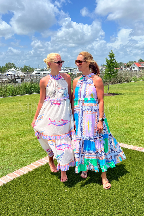 Alys Beach Dress by King + Pitt, conch republic print (pre-order)