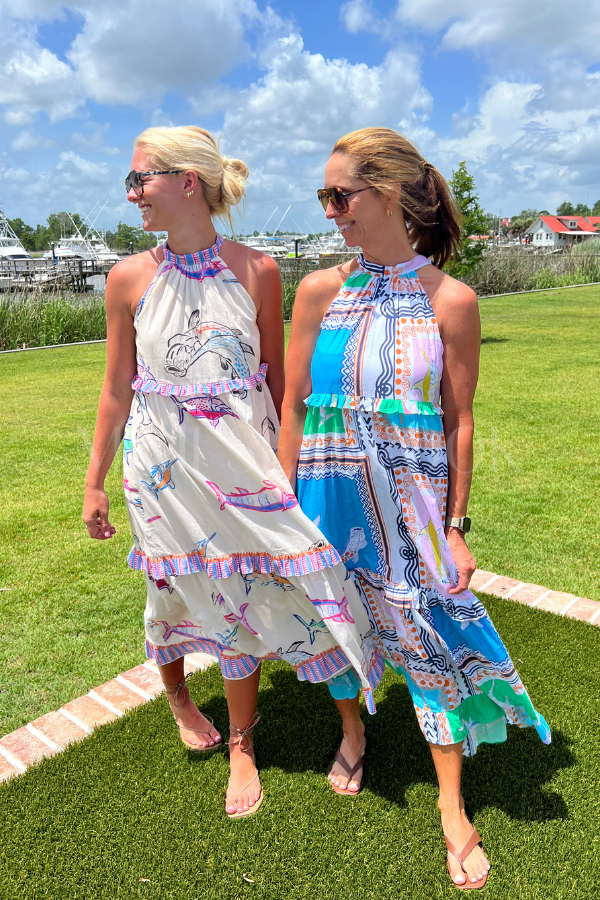 Alys Beach Dress by King + Pitt, conch republic print (pre-order)