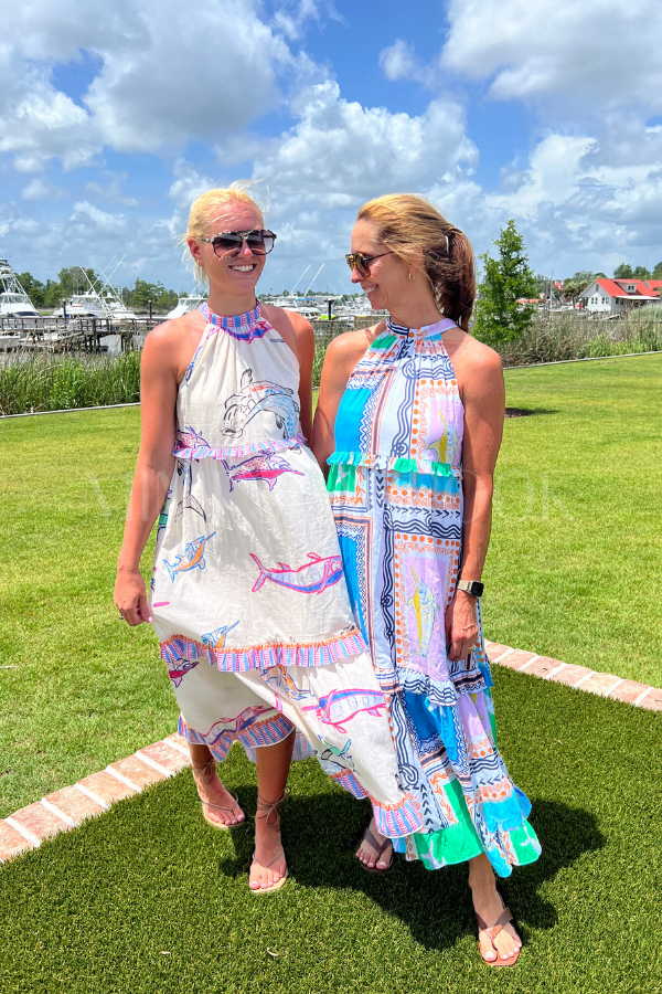 Alys Beach Dress by King + Pitt, conch republic print (pre-order)