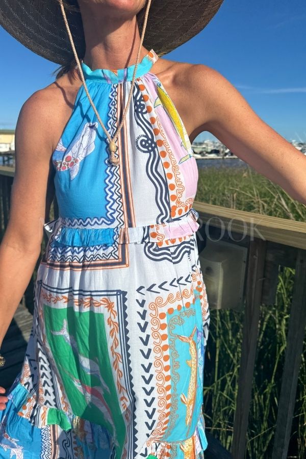 Alys Beach Dress by King + Pitt, conch republic print (pre-order)
