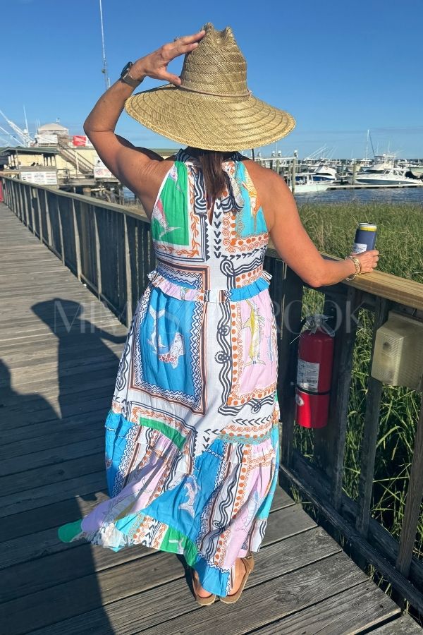 Alys Beach Dress by King + Pitt, conch republic print (pre-order)