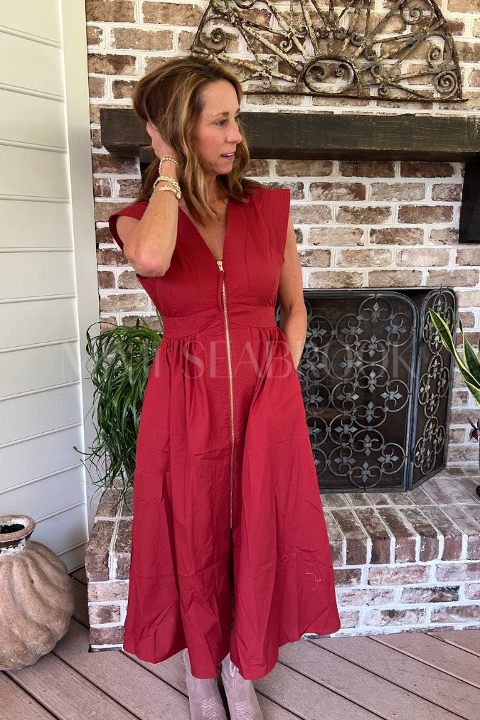Analia dress, brick