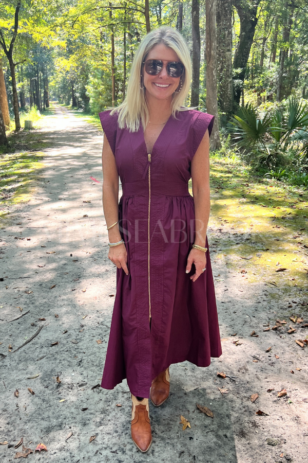 Analia dress, wine