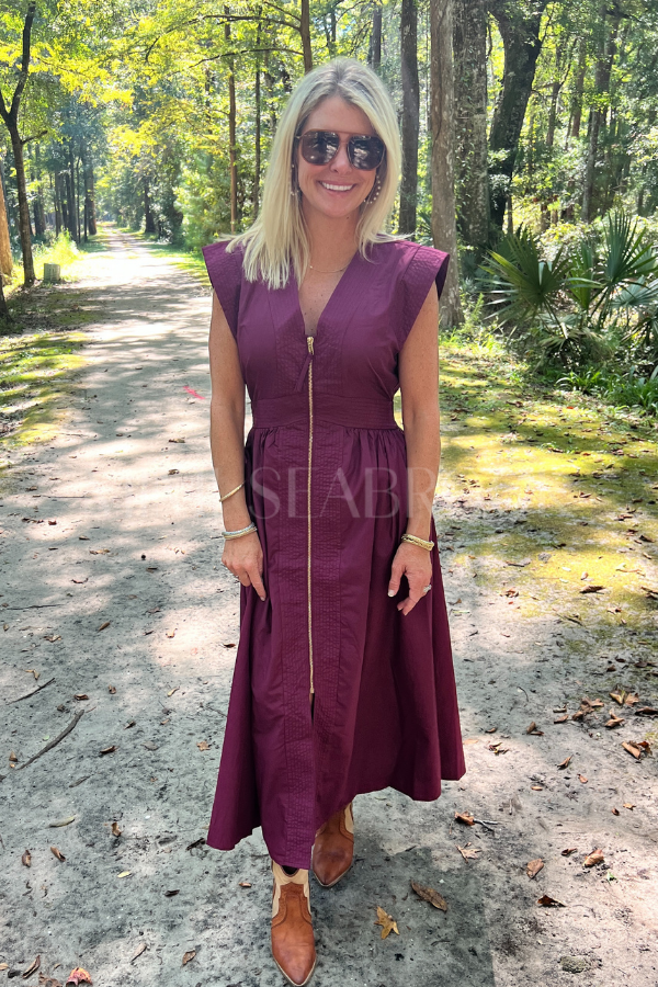 Analia dress, wine