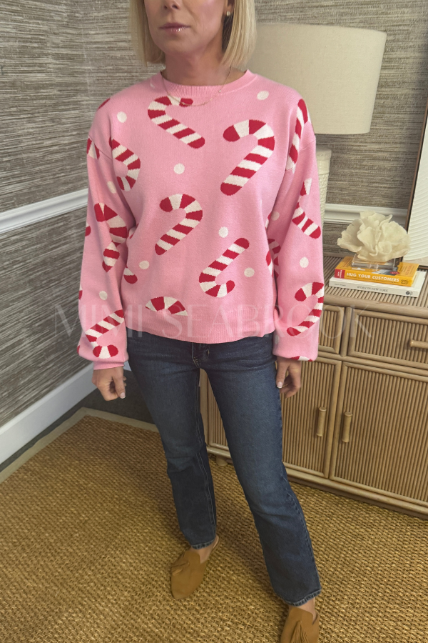 Anchorage candy cane sweater