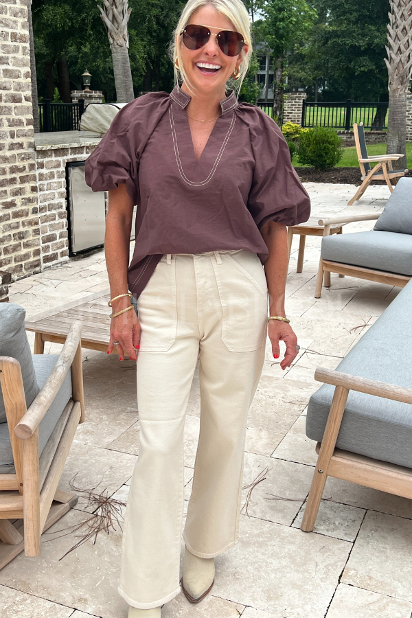 Angela jeans, almond