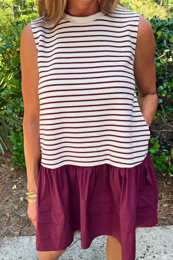 Angelica dress, burgundy