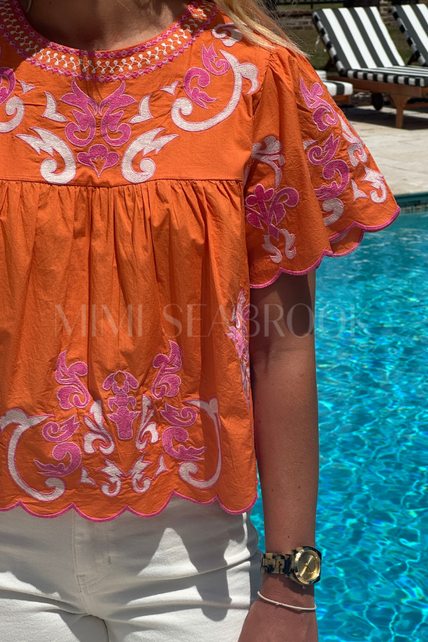 Annette top, orange