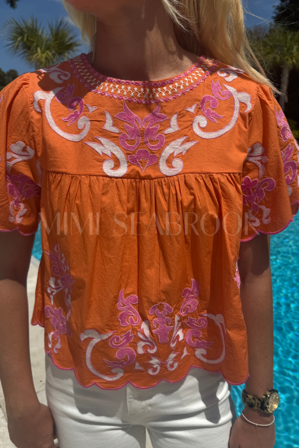 Annette top, orange