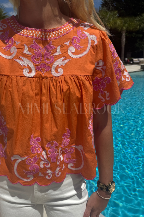 Annette top, orange