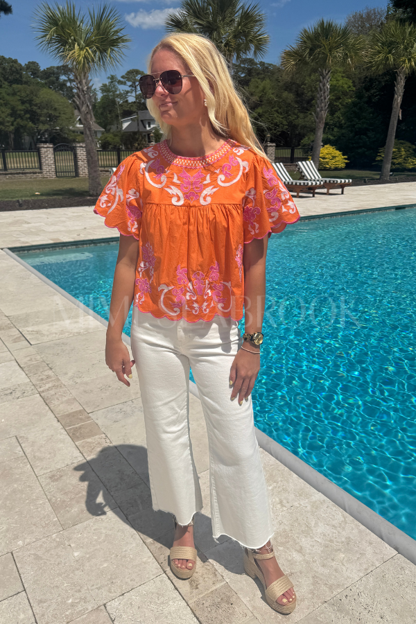 Annette top, orange