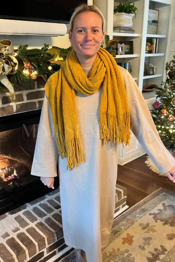 Anthea scarf, mustard