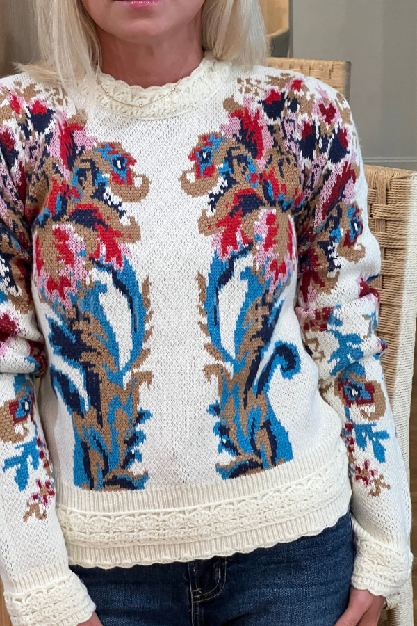 Arabesque Knit Sweater by FARM RIO
