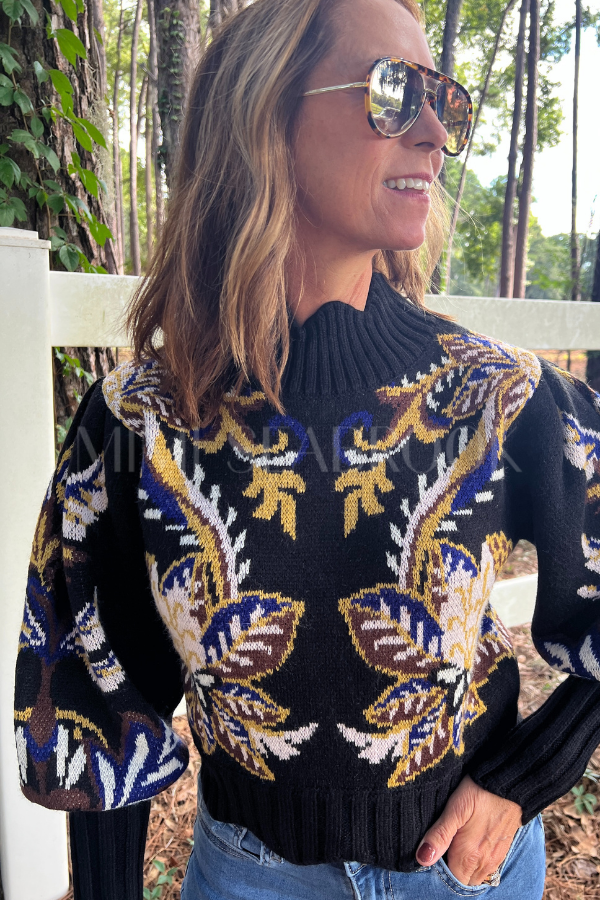Arabesque Paradise Knit Sweater by Farm Rio
