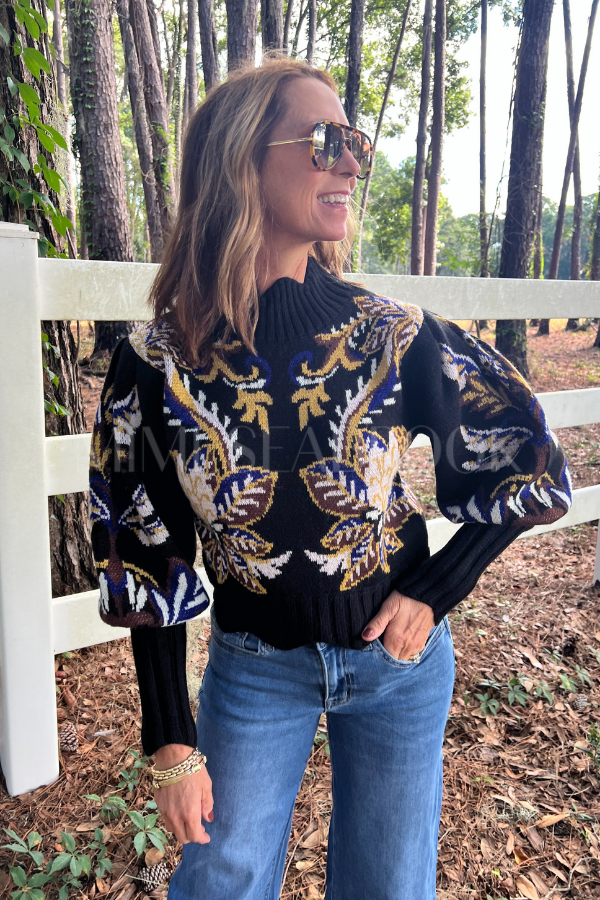 Arabesque Paradise Knit Sweater by Farm Rio