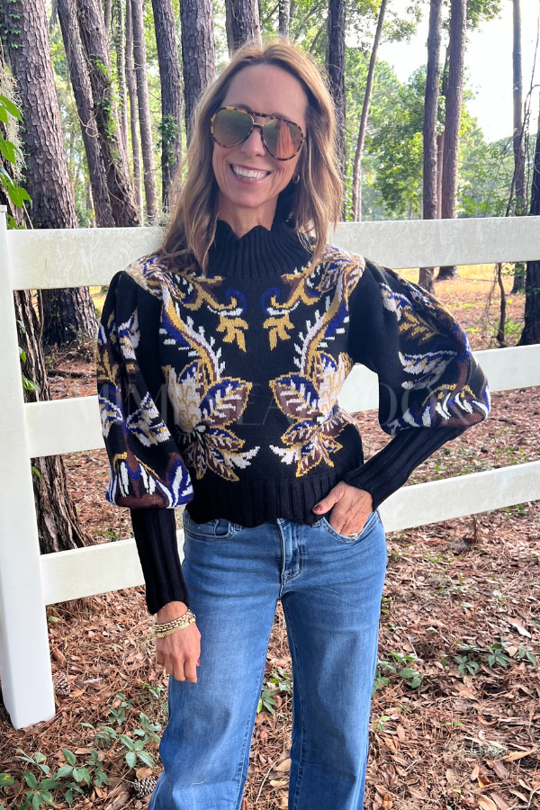 Arabesque Paradise Knit Sweater by Farm Rio