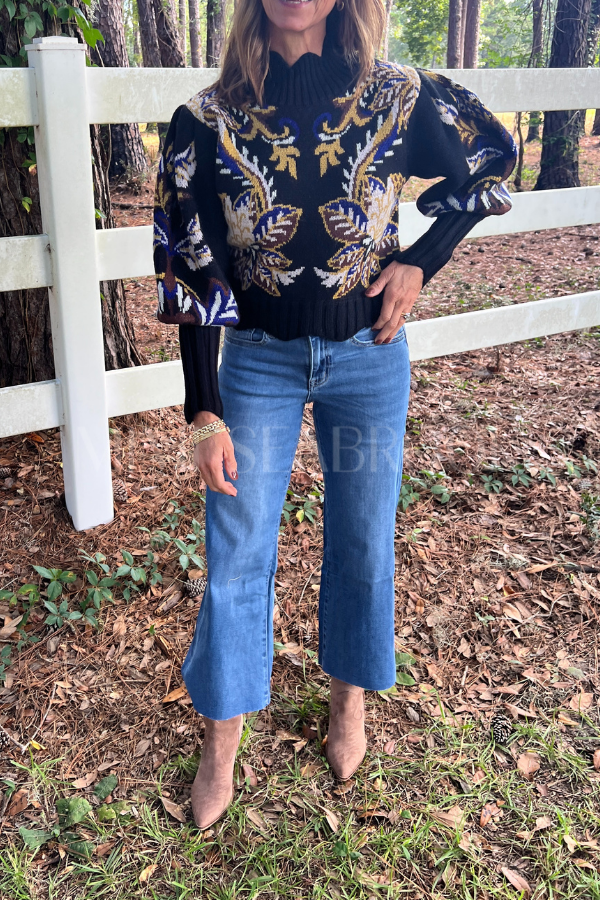 Arabesque Paradise Knit Sweater by Farm Rio