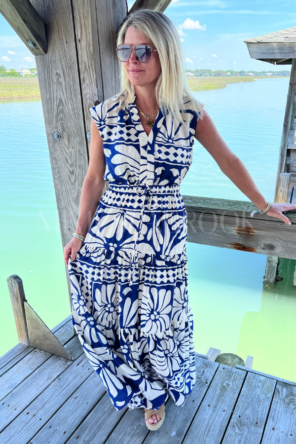 Arledge dress, blue
